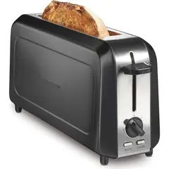 HAMILTON BEACH - Tostadora de Ranura Larga 900W con 7 Niveles de Tostado