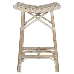 SAFAVIEH - Taburete de Bar de Mimbre Natural