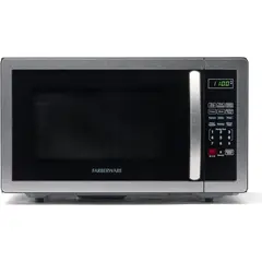 FARBERWARE - Horno Microondas de 31.1 Litros en Acero Inoxidable con Potencia de 1000W