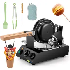 undefined - Waflera Eléctrica de Burbujas Luzrise 1400W Rotación 360° Antiadherente