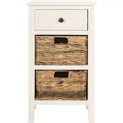 SAFAVIEH - Mesa Lateral Everly de con Cajón y Cestas Removibles