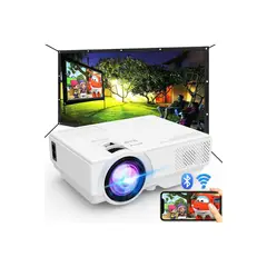undefined - Proyector Portátil NISOO con WiFi y Bluetooth Resolución 1080P Compatible con Teléfono y USB