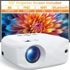 undefined - Proyector Portátil HAPPRUN 1080P Nativo con WiFi 5G y Bluetooth Pantalla de 100 pulgadas