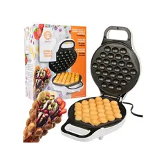 MASTERCHEF - Waflera 1000W Antiadherente para Gofres de Burbujas con Recetario