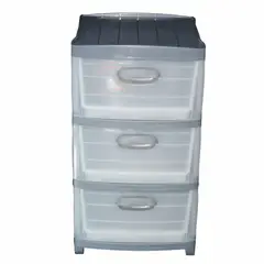 PROMADIS - Cajonero Organizador 3 Niveles 48X41X74Cm Traslucido