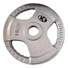 K6 - Disco Para Pesas Gym 15Kg Fitness Estándar Hierro