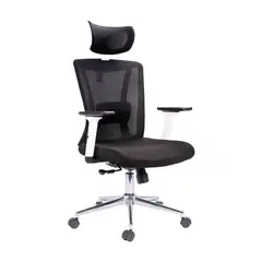 DIVIOFFICE - Silla de escritorio Ergonómica Negro Portugal Marco Blanco