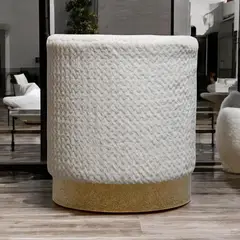 KAIU HOME - Puff Teddy Blanco