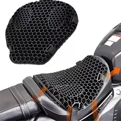 52 BITS - Cojín Silicona En Gel Universal Para Moto Impermeable Color Negro