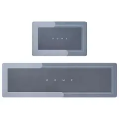 52 BITS - Combo Tapetes Antideslizantes Secado Rapido Color Gris