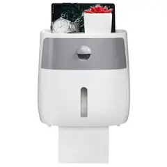 52 BITS - Soporte Dispensador De Papel Para Baño Toallitas Color Blanco