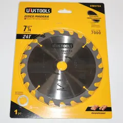 UYUSTOOLS - Disco Madera 7 Pulgadas X 24 Dientes