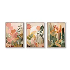 DE CASA - Cuadro 50x50 Cm Triptico Bosque Radiante