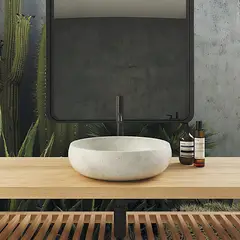 GENERICO - Lavamanos Concreto Nogal Gris 40X40X11 Cm