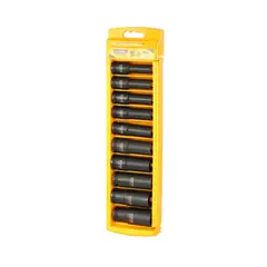 UYUSTOOLS - Juego de Copas de Impacto Largas Milimétricas 10 Piezas 1/2 Pulgada