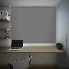 REGGIA - Cortina Enrollable Blackout 100x180 Cm Gris Línea Básica