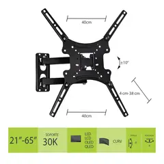 ELECTRIC LINE - Soporte Tv Ajustable Doble Brazo 21" a 65" Abre Hasta 38 cm