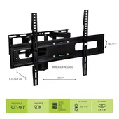 ELECTRIC LINE - Soporte Tv Ajustable Doble Brazo 32" a 90" Abre Hasta 35 cm
