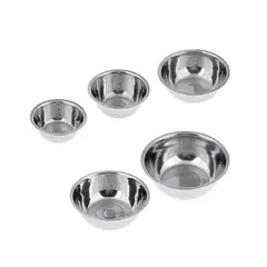 TRIPLE CLEAN - Set de 5 Bowls Ensaladeras Metálicas