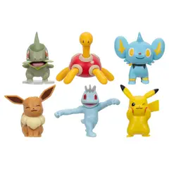 undefined - Figuras De Batalla Pokemon X6 Multipack 5 Cm Pikachu Eevee