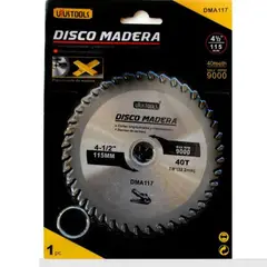 UYUSTOOLS - Disco Madera 4 1/2 Pulgadas 115 mm X 40 Dientes