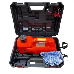 52 BITS - Gato Hidráulico Eléctrico para Automovil 5 Toneladas Color Naranja