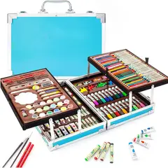 52 BITS - Set Maleta De Lujo Arte Y Dibujo 145 Piezas Color Azul