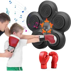 52 BITS - Maquina De Boxeo Electronica 6 Push Con Pantalla Led Color Negro