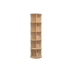 undefined - Estantería Giratoria De Madera De 5 Niveles Para Libros Y Decoración