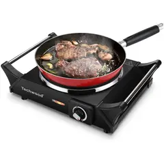 undefined - Estufa Eléctrica Portátil Techwood de 1500 W con Temperatura Ajustable y Asas Frías