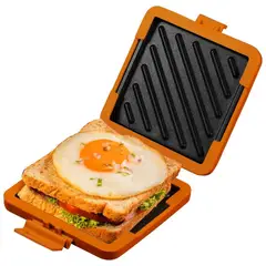 MKYSAIL - Sanduchera Para Microondas Inalámbrica Apta Lavavajillas Naranja