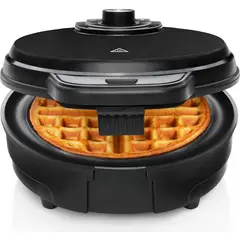 CHEFMAN - Waflera Antidesbordamiento de 700W con Control de Tostado y Placas Antiadherentes