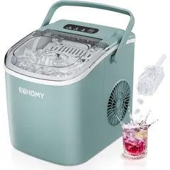 EUHOMY - Máquina para Hacer Hielo Producción de 12 kg/día con Función de Autolimpieza