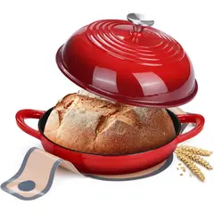 undefined - Horno Holandés Leonyo de Hierro Fundido Esmaltado para Hornear Pan 6 L