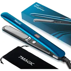 7MAGIC - Plancha de Cabello de Cerámica con LCD y 11 Niveles de Calor