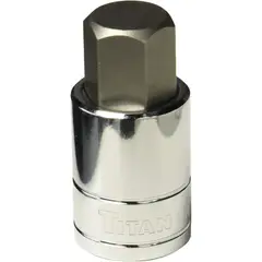 TITAN - Llave Allen de 19 mm en Acero Resistente con Encaje de 1/2 Pulgadas