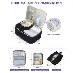 LOVEVOOK - Mochila de Viaje para Mujer 40L Aprobada para Vuelo con Compartimentos