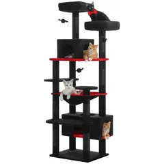 undefined - Gimnasio para Gatos Grande con Rascadores y Condominio PAWZ Road Negro