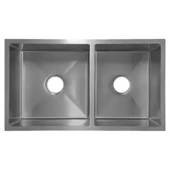 GRIFOS CENTER - Lavaplatos De Acero Gris Doble Pozo 78*45Cm + Accesorios