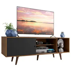 MADESA - Centro de Entretenimiento Mesa para TV Dubai Hasta 65 Pulgadas Marrón/negro