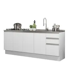 MADESA - Cocina Integral Glamy 2.00m Blanco 10