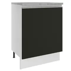 MADESA - Mueble De Cocina Bajo Glamy 60cm 1 Puerta Blanco/Negro