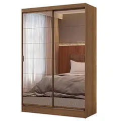 MADESA - Closet Max 2 Puertas Correderas Con Espejos Marrón