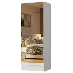 MADESA - Zapatera Isis 1 Puerta con Espejo Blanco