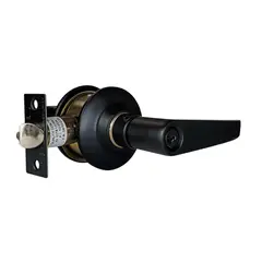 KL SECURITY - Kl 903 B Black Manija Cilindrica Negra En Aluminio Funcion Baño