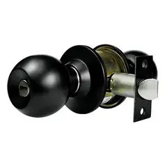 KL SECURITY - Kl501b Black. Pomo Cilíndrico de Baño Color Negro