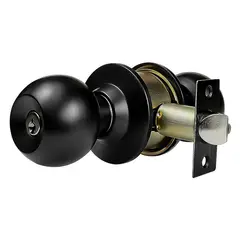 KL SECURITY - Kl501a Black. Pomo Cilíndrico de Alcoba Color Negro