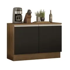MADESA - Mueble De Cocina Bajo Glamy 1.20m 2 Puertas Marrón/Negro