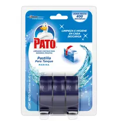 PATO - Limpiador Sanitario Pastillas Azul 3 Unidades x120 Gramos