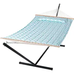 undefined - Hamaca SUNCREAT Doble con Soporte Portátil de 12 Pies y Almohada Acolchada